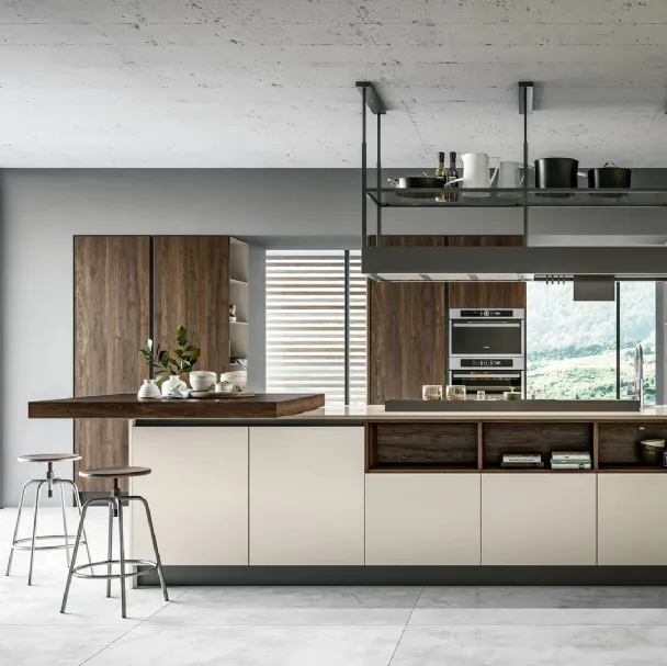 Cucina Moderna con isola Round 01 di Arredo3